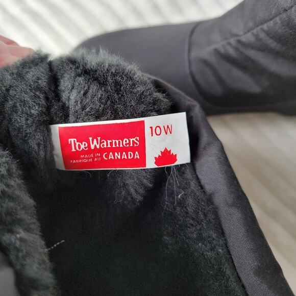 Toe Warmers Black Insulated Waterproof Winter Snow Boots Women’s 10W Canada Made - Picture 5 of 10